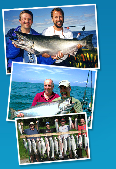 P�che au saumon et truite sur le lac Ontario